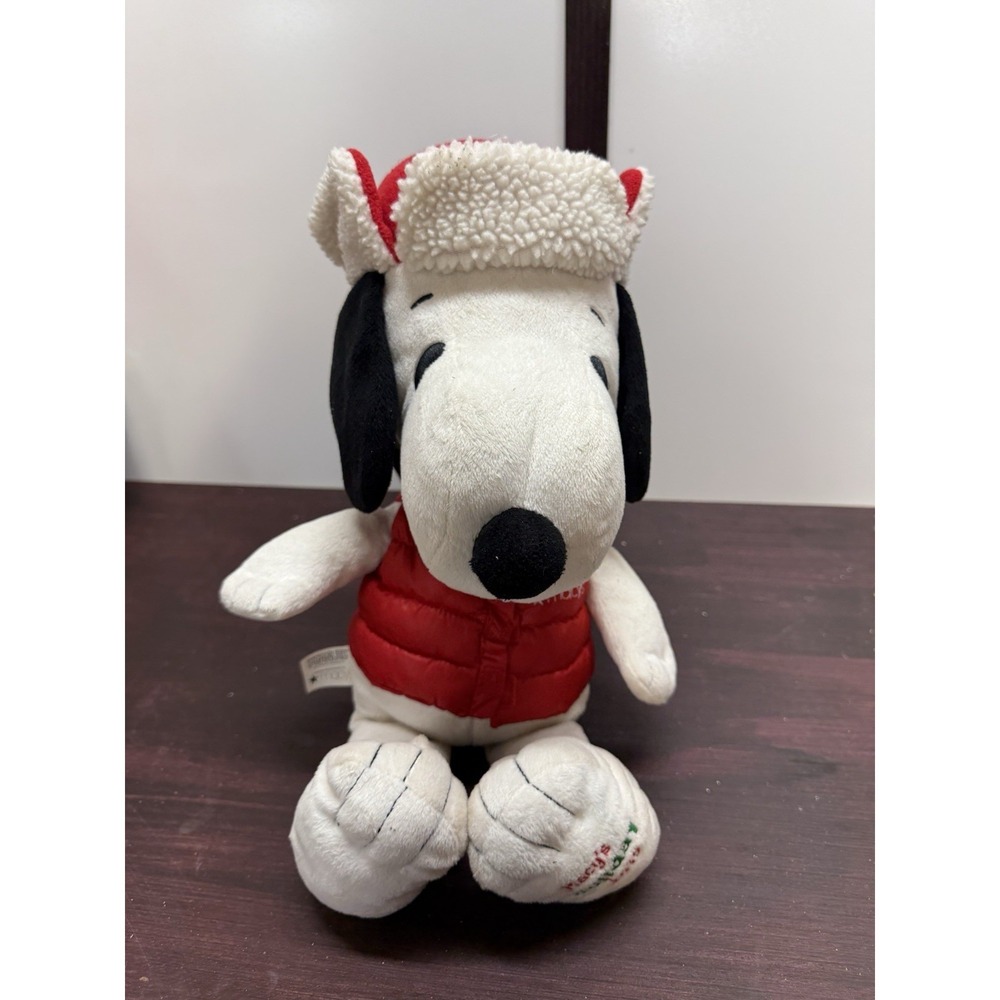Snoopy Peanuts Macy's 18" Holiday Stuffed Plush Animal Dog 2015 Collectible
